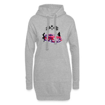 Voiture - Sweat-shirt à capuche long Femme - gris chiné - Devant
