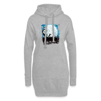 Halloween Gruselhexe Horror Geist Monster - Hoodie-Kleid - Grau meliert - Vorne