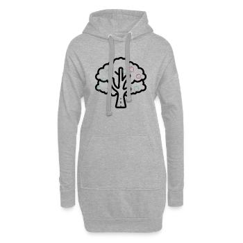 Apfelbaum - Hoodie-Kleid - Grau meliert - Vorne