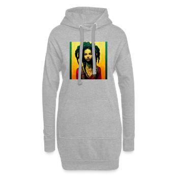 she is in love with a rastaman - Hoodie-Kleid - Grau meliert - Vorne