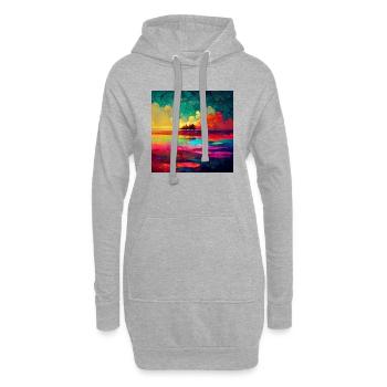 colorful paradise - Hoodie-Kleid - Grau meliert - Vorne