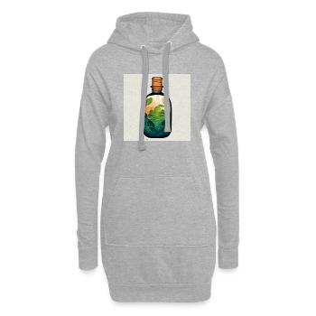 Garten In Einer Flasche - Hoodie-Kleid - Grau meliert - Vorne