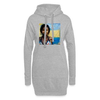Belles femmes haïtiennes en bikini peinture - Sweat-shirt à capuche long Femme - gris chiné - Devant