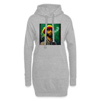Rastafari Rauche Unkrautmalerei - Hoodie-Kleid - Grau meliert - Vorne
