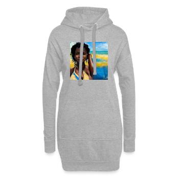 Belles femmes haïtiennes en bikini peinture - Sweat-shirt à capuche long Femme - gris chiné - Devant