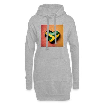 Jamaïque Amour - Sweat-shirt à capuche long Femme - gris chiné - Devant