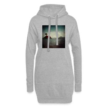 Insel Liebesmalerei - Hoodie-Kleid - Grau meliert - Vorne