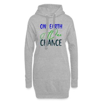 Une Terre, une chance - Sweat-shirt à capuche long Femme - gris chiné - Devant