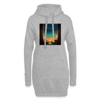 Paradise Island Painting - Hoodie-Kleid - Grau meliert - Vorne