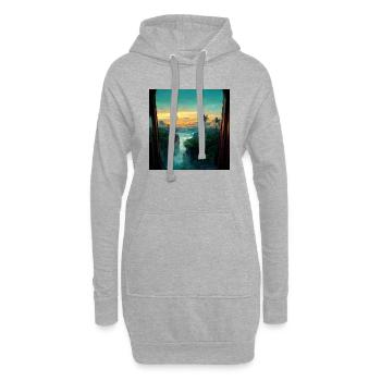 Paradise Island Painting - Hoodie-Kleid - Grau meliert - Vorne