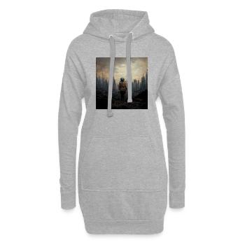 Apokalypseende Der Weltmalerei - Hoodie-Kleid - Grau meliert - Vorne