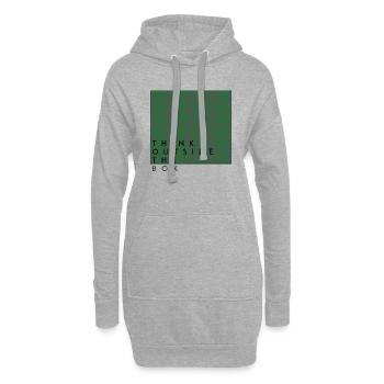 Denken Sie über den Tellerrand hinaus positive Gedanken glücklich - Hoodie-Kleid - Grau meliert - Vorne