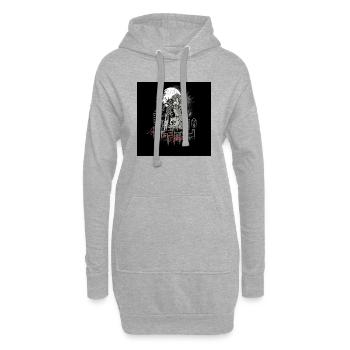 Nuit de la Dame - Sweat-shirt à capuche long Femme - gris chiné - Devant