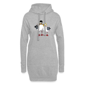 Möwe Jonathan und seine Emma - Hoodie-Kleid - Grau meliert - Vorne