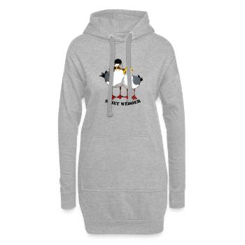 Shiet Wedder - Hoodie-Kleid - Grau meliert - Vorne