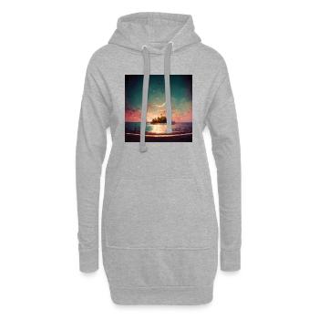 Geburtstagsfeier Im Paradies - Hoodie-Kleid - Grau meliert - Vorne