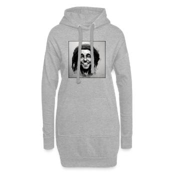 Rastafari Skizzenmalerei - Hoodie-Kleid - Grau meliert - Vorne