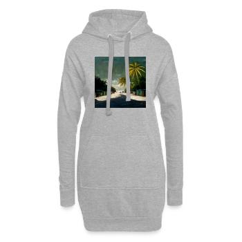 Avenue jamaïcaine - Sweat-shirt à capuche long Femme - gris chiné - Devant
