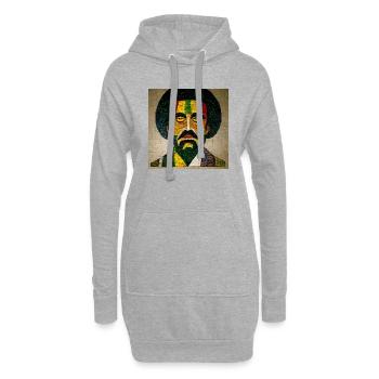 Mosaik Rasta-malerei - Hoodie-Kleid - Grau meliert - Vorne