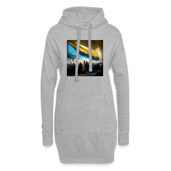 Sieg Der Ukraine - Hoodie-Kleid - Grau meliert - Vorne