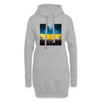 Sieg Der Ukraine - Hoodie-Kleid - Grau meliert - Vorne