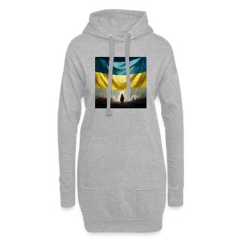 Sieg Der Ukraine - Hoodie-Kleid - Grau meliert - Vorne