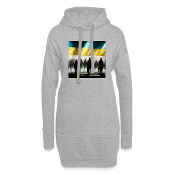 Ukraine Gewinnt Slava Ukaini - Hoodie-Kleid - Grau meliert - Vorne