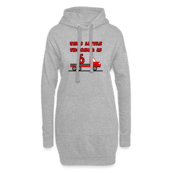Camion - Sweat-shirt à capuche long Femme - gris chiné - Devant