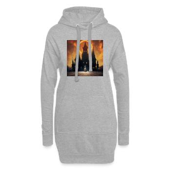 Halloween castle painting - Hoodie-Kleid - Grau meliert - Vorne