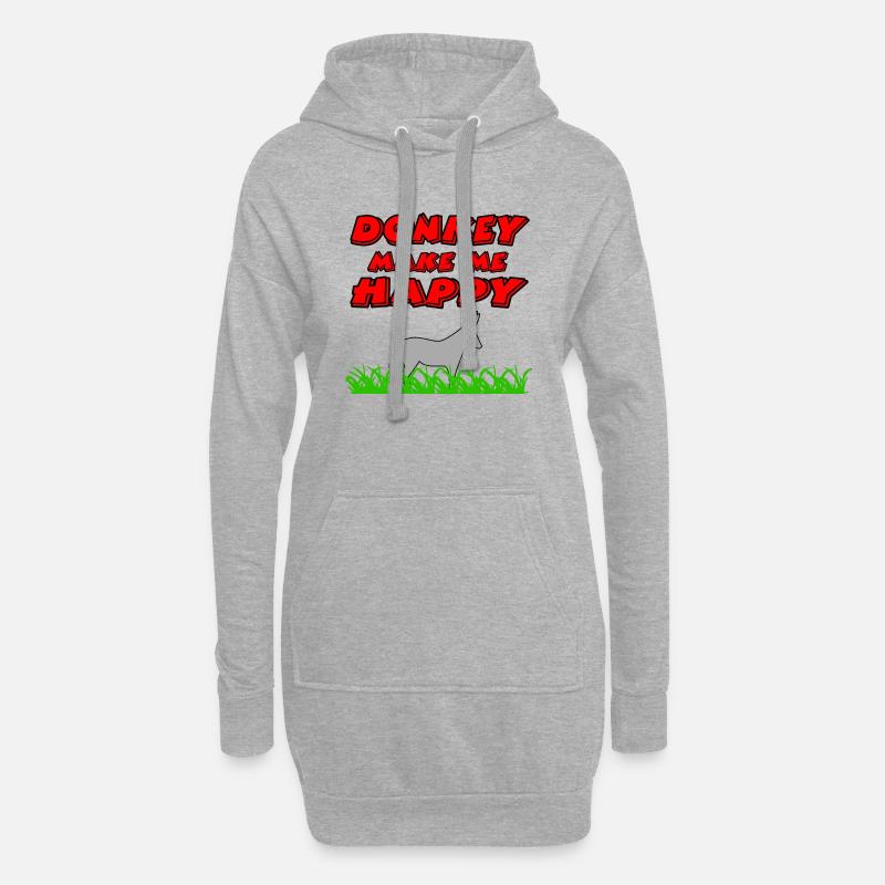 Esel - Hoodie-Kleid - Grau meliert