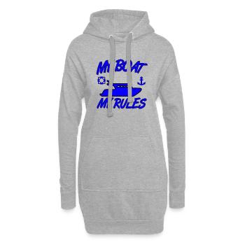 Boot - Hoodie-Kleid - Grau meliert - Vorne