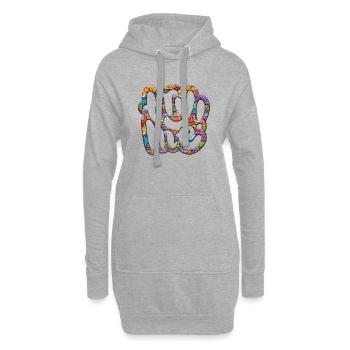 Try me try me funny cute graffitti humor retro - Hoodie-Kleid - Grau meliert - Vorne