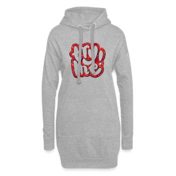 Try me try me funny cute graffitti humor retro - Hoodie-Kleid - Grau meliert - Vorne