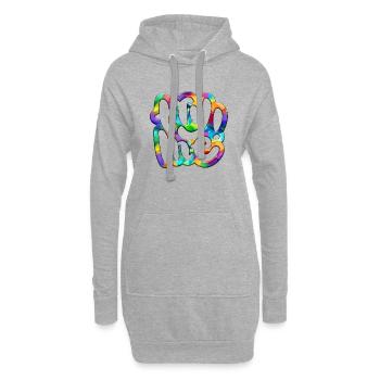 Try me try me funny cute graffitti humor retro - Hoodie-Kleid - Grau meliert - Vorne