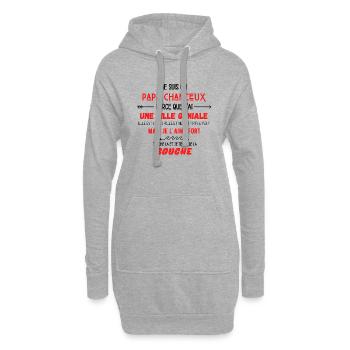 Je suis un papa chanceux j'ai une fille géniale - Sweat-shirt à capuche long Femme - gris chiné - Devant