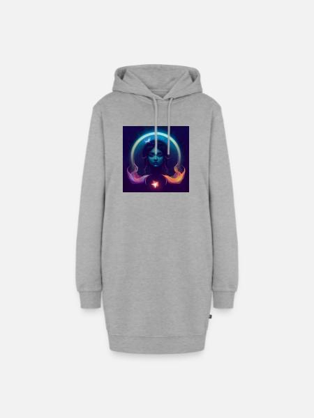 Magical Aquarius - Hoodie-Kleid - Grau meliert