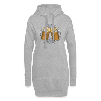 Pints - Hoodie-Kleid - Grau meliert - Vorne