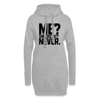 me sarcastic never Zitat - Hoodie-Kleid - Grau meliert - Vorne