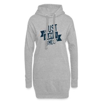Aimez-moi tout simplement - Sweat-shirt à capuche long Femme - gris chiné - Devant