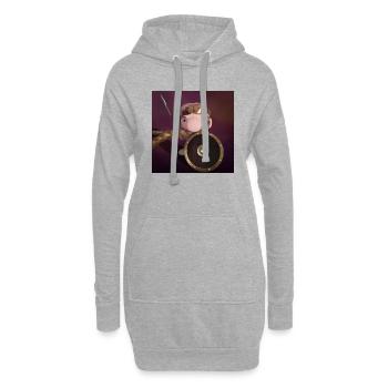 XList Dieu Viking Freya - Sweat-shirt à capuche long Femme - gris chiné - Devant