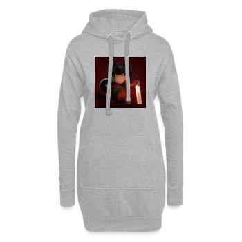 XList Viking Dieu Tyr - Sweat-shirt à capuche long Femme - gris chiné - Devant