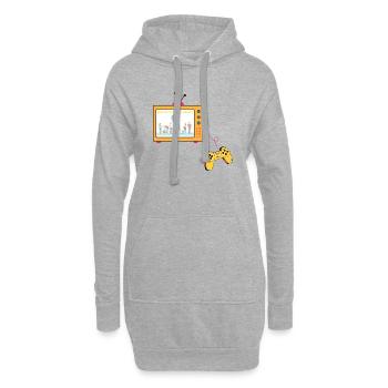 Save the Planet - Hoodie-Kleid - Grau meliert - Vorne