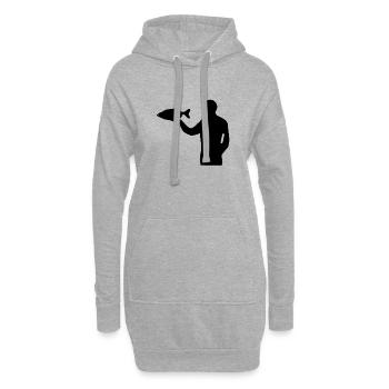 Angling - Hoodie Dress - heather grey - Front