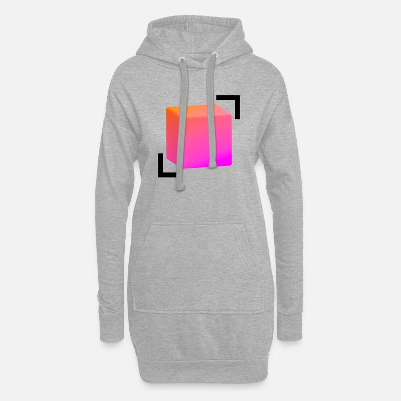 Farbwüfel - Hoodie-Kleid - Grau meliert