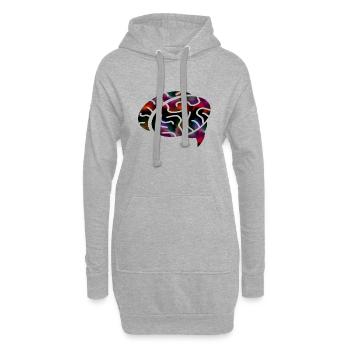 Color Brain - Hoodie-Kleid - Grau meliert - Vorne