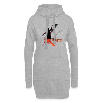 Parkour cadeau Parkour - Sweat-shirt à capuche long Femme - gris chiné - Devant