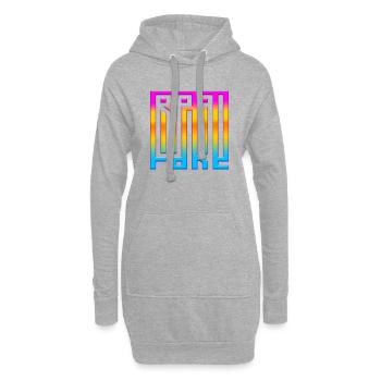 denken falsche positive Gedanken glückliche Meditation - Hoodie-Kleid - Grau meliert - Vorne