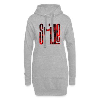 Denke Lächeln Positive Gedanken Glückliche Meditation - Hoodie-Kleid - Grau meliert - Vorne