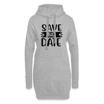 Save the Date - Hoodie-Kleid - Grau meliert - Vorne