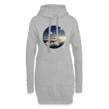 Expédiez avec des nuages - Sweat-shirt à capuche long Femme - gris chiné - Devant